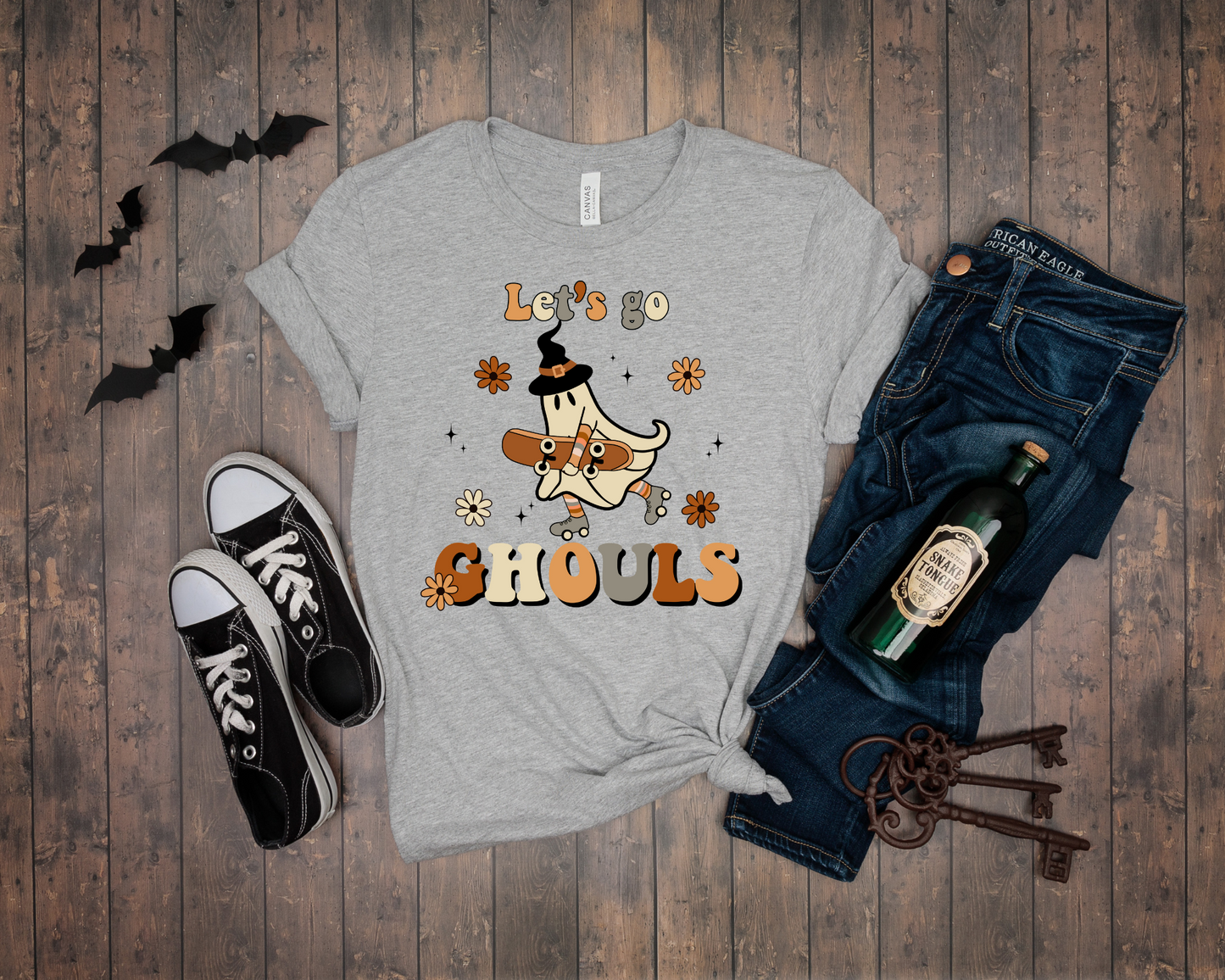 Let's go ghouls ghost skateboard