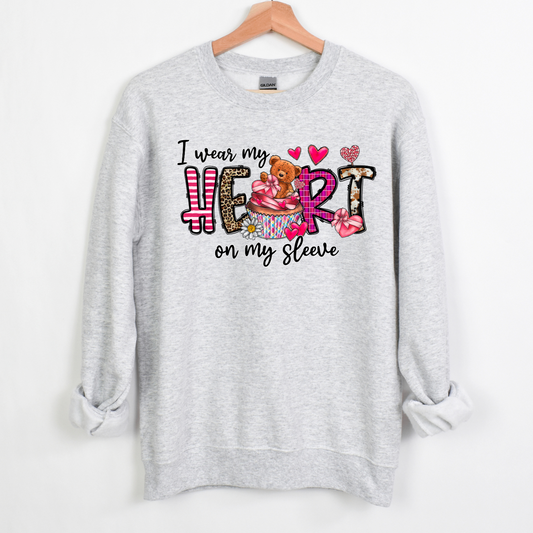 I Wear My Heart On My Sleeve Cupcake Bear- DTF Transfer