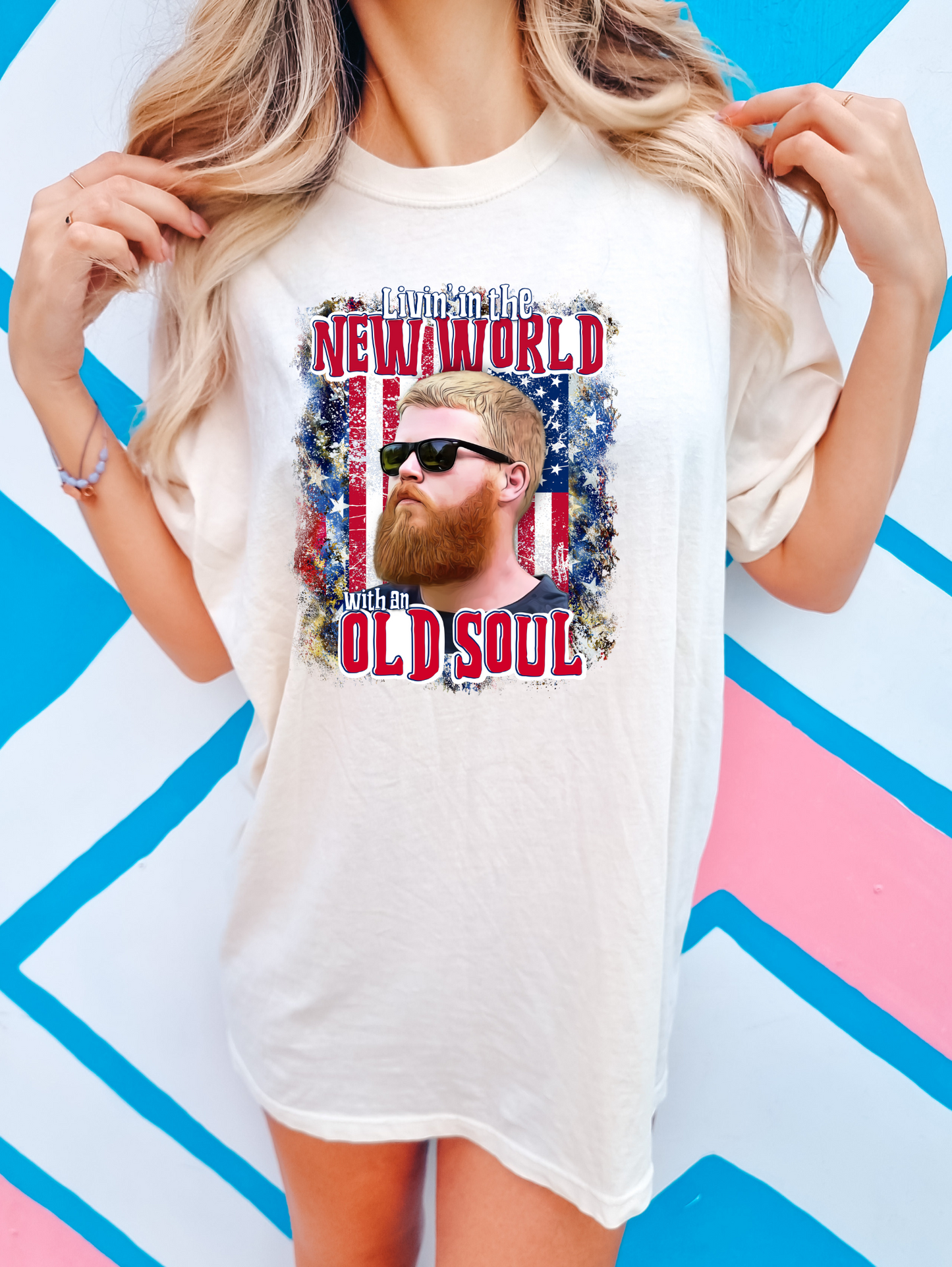 Livin' in the new world with an old soul - American flag