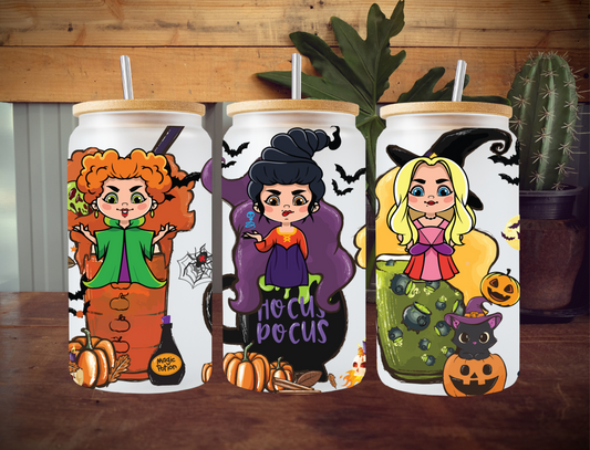 Sanderson sisters sitting in cups - UV Libby Wrap