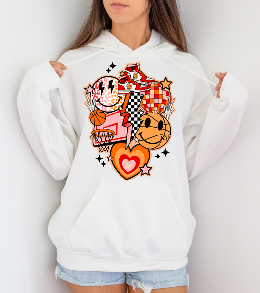 Smiley basketball collage