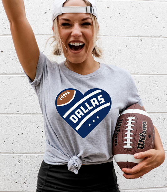Dallas inside blue heart