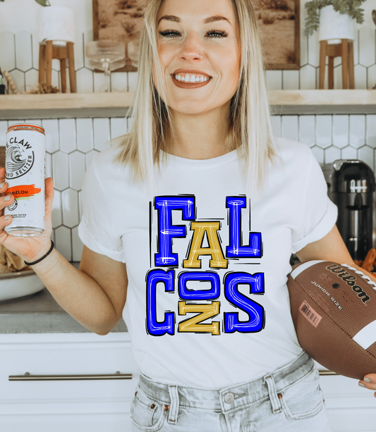 Falcons (ROYAL/GOLD) - DTF Print