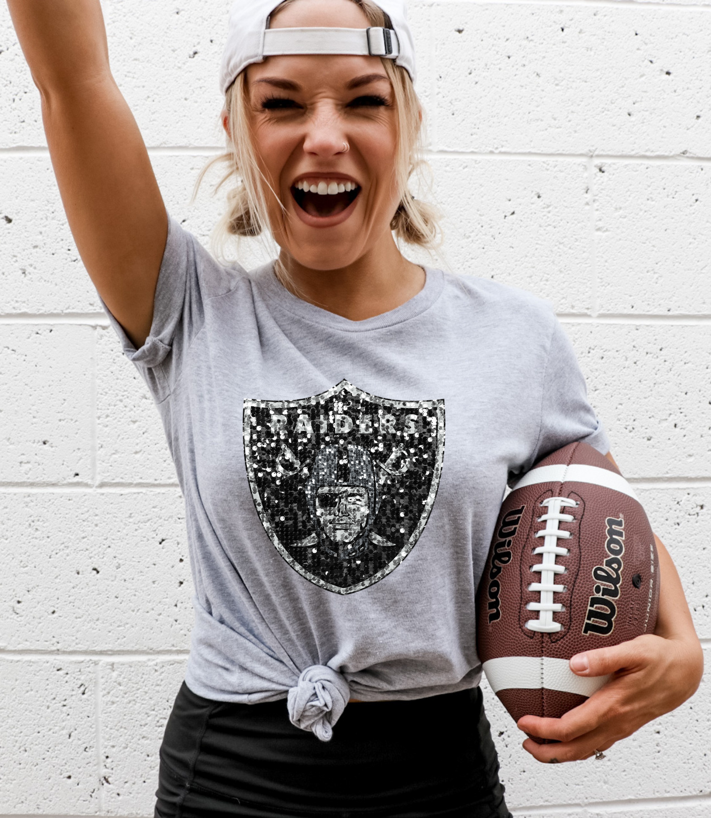 Las Vegas Raiders logo - faux sequin