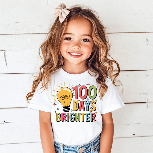 100 days brighter - light bulb