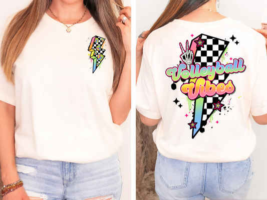 Checkered lightning with volleyballs - front