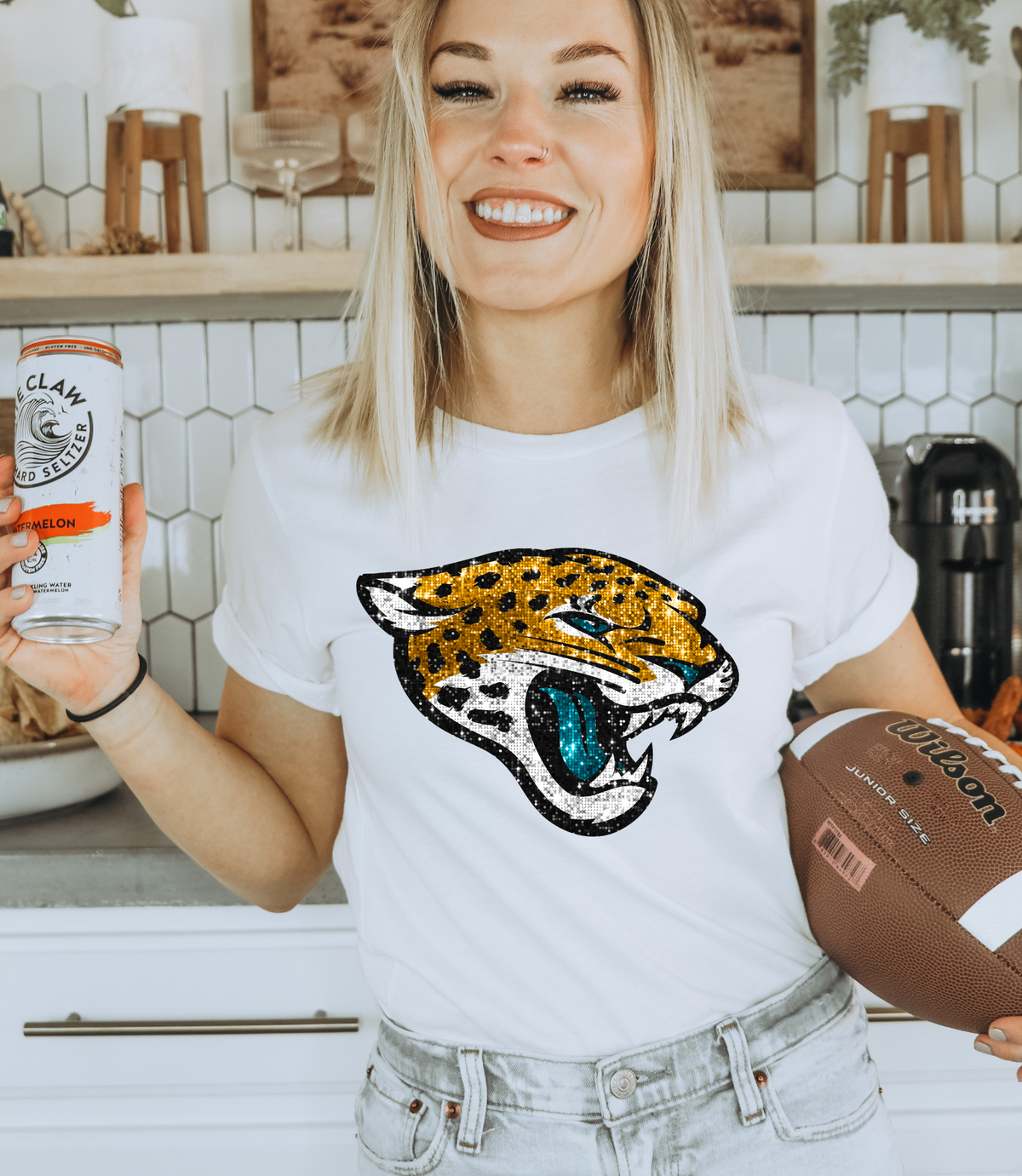 Jaguar Head GLITTER - DTF Print