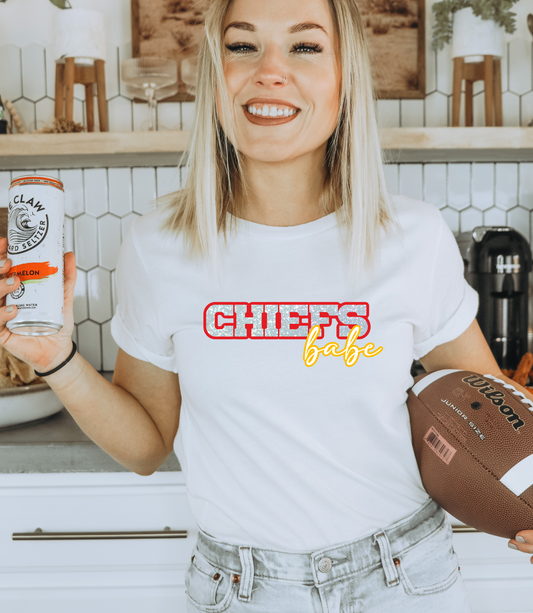 Chiefs babe GLITTER - DTF Print