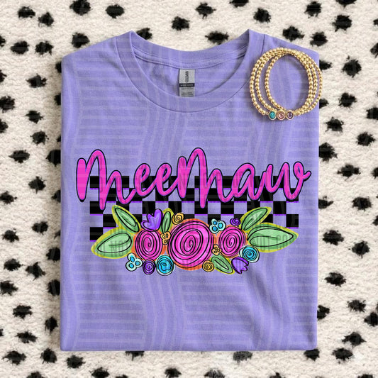 MEEMAW CHECKERS FLOWERS