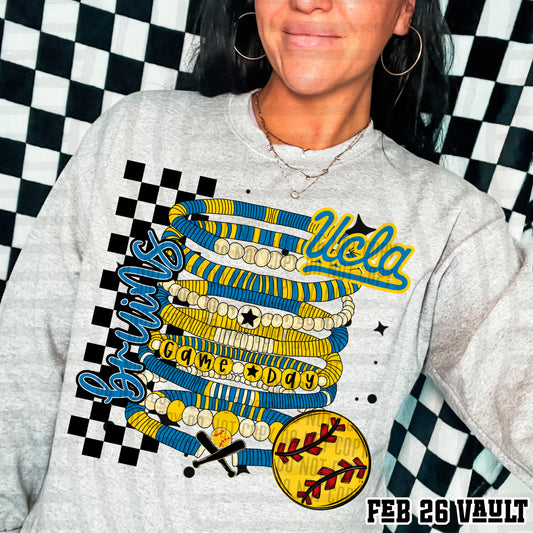 UCLA BRUINS SOFTBALL GAME DAY BRACELETS