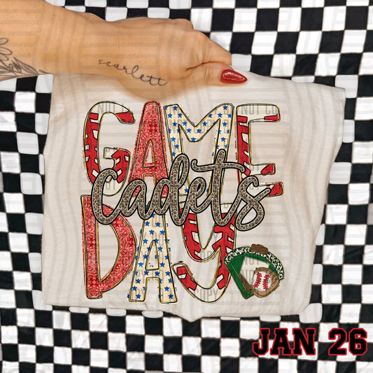 BASEBALL GAME DAY CHEETAH CADETS