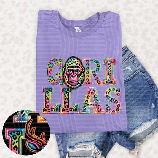 Gorillas (pink neon leopard)