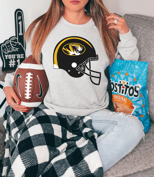 Mizzou tiger on a helmet