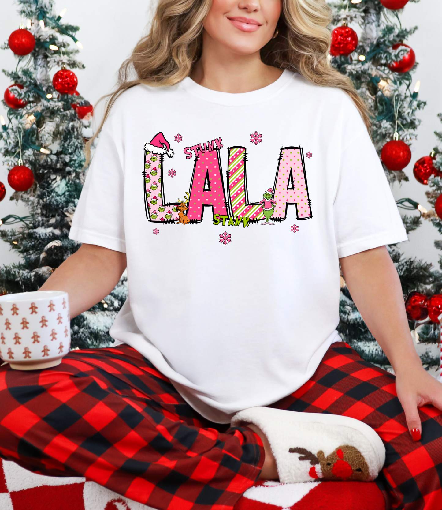 Lala Grinch Christmas Doodle