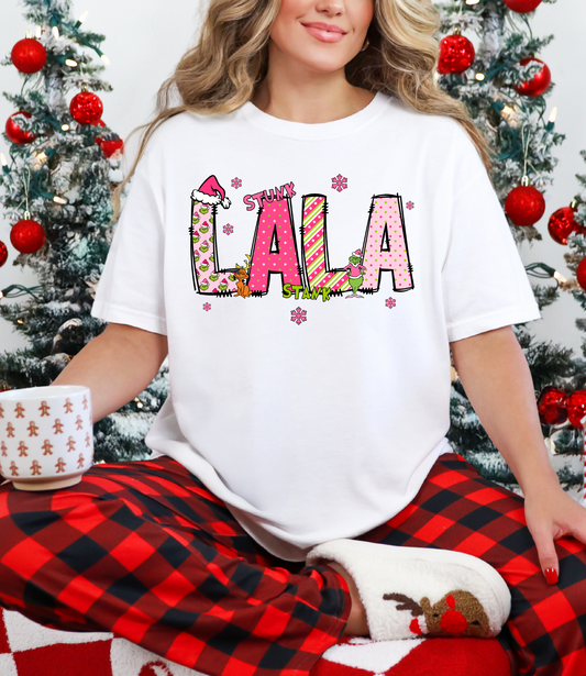Lala Grinch Christmas Doodle
