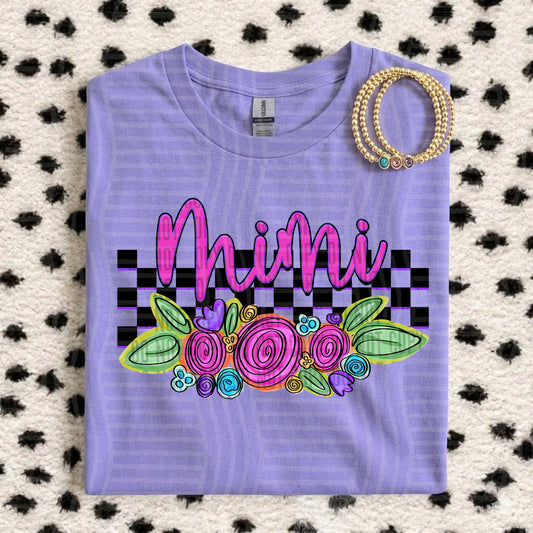 MIMI CHECKERS FLOWERS
