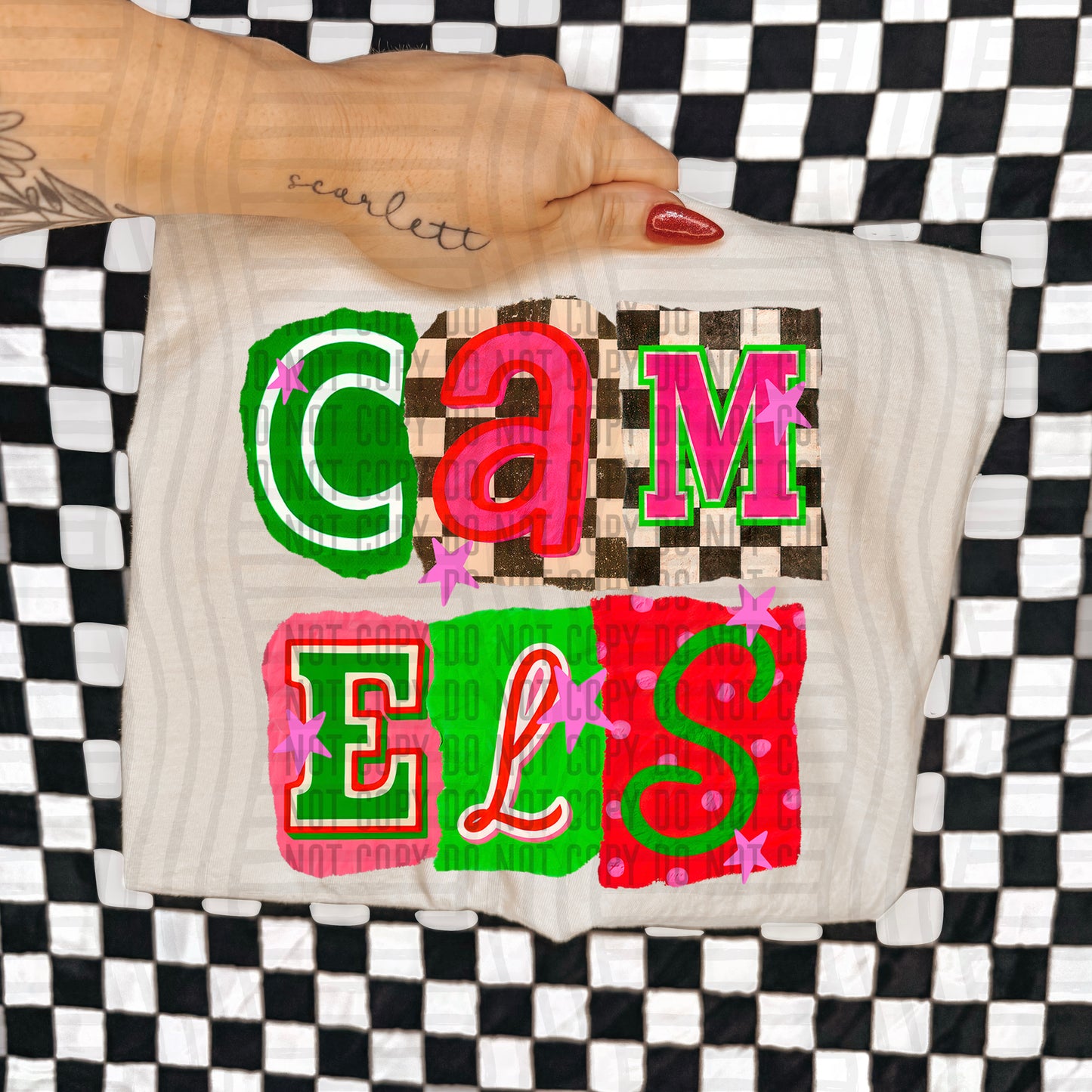 CAMELS RED & GREEN CHECKERS
