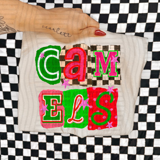 CAMELS RED & GREEN CHECKERS