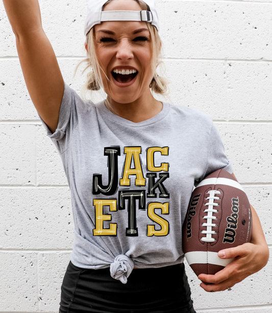 Jackets (BLK/GOLD) - DTF Print