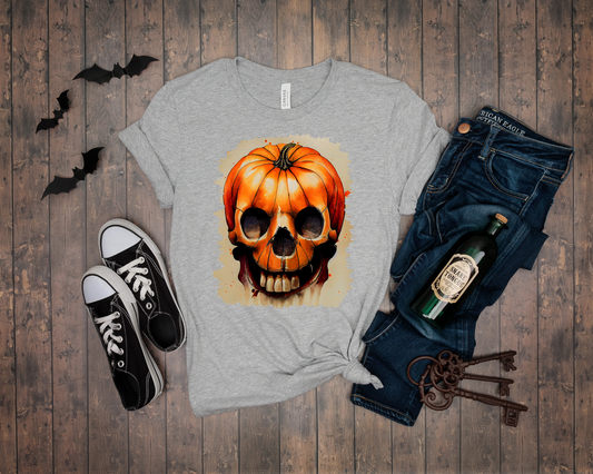 Spooky pumpkin skull