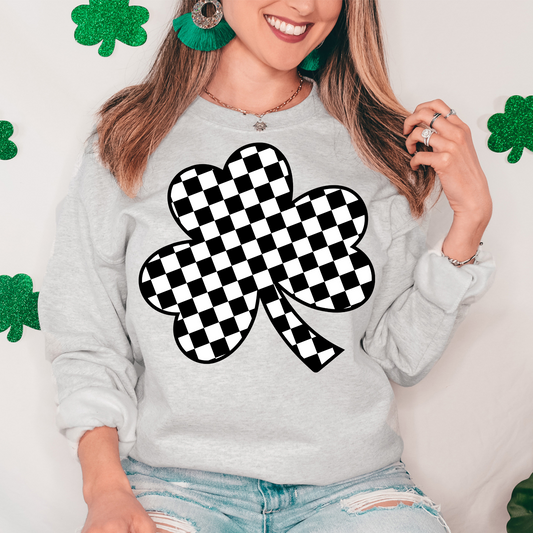 Four Leaf Clover Black And White