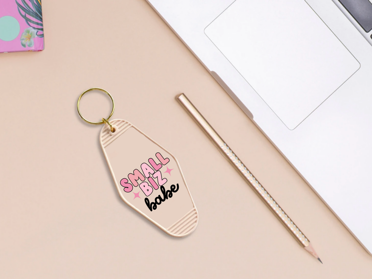 small biz babe - Motel keychain