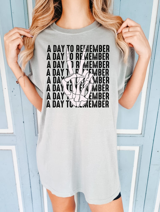 A day to remember with peace sign - black