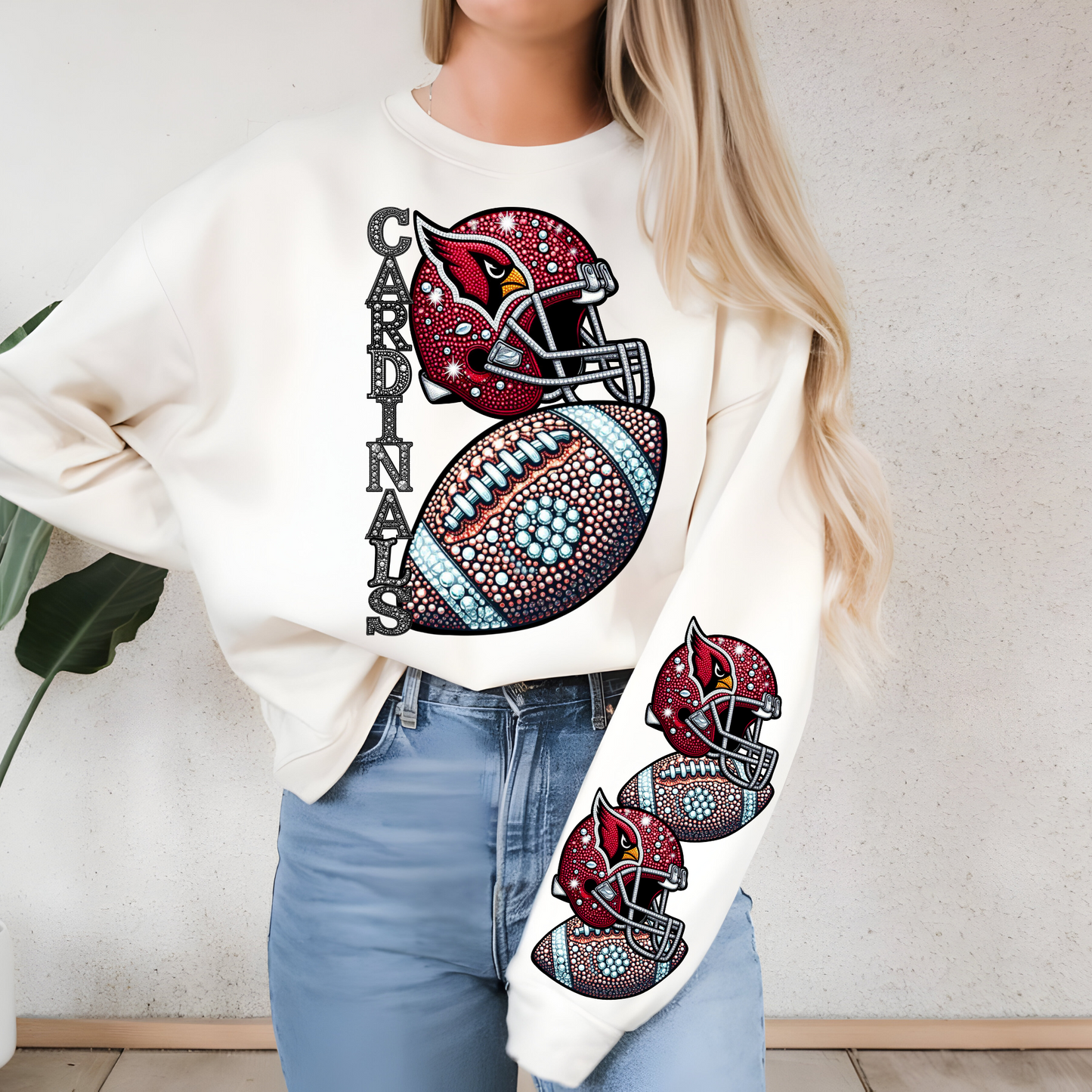 Diamond Studded - CARDINALS- CHEST