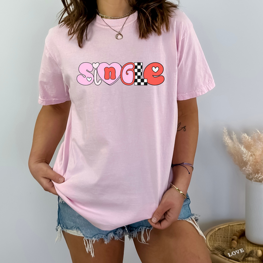 Single Heart Letters- DTF Transfer