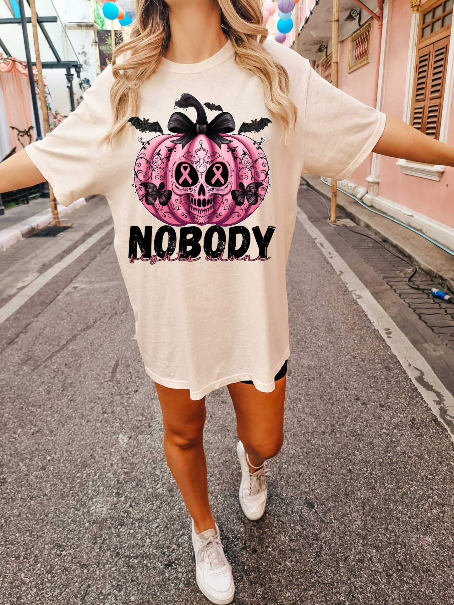 Nobody fights alone - pink pumpkin