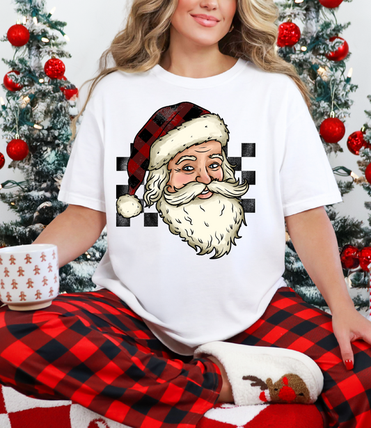 Santa with red checkered hat
