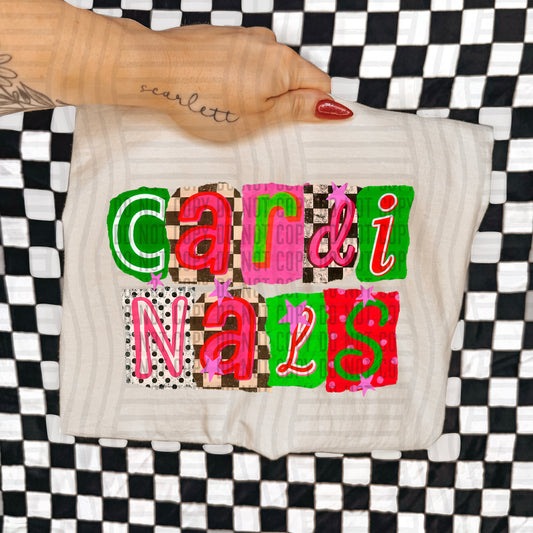 CARDINALS RED & GREEN CHECKERS