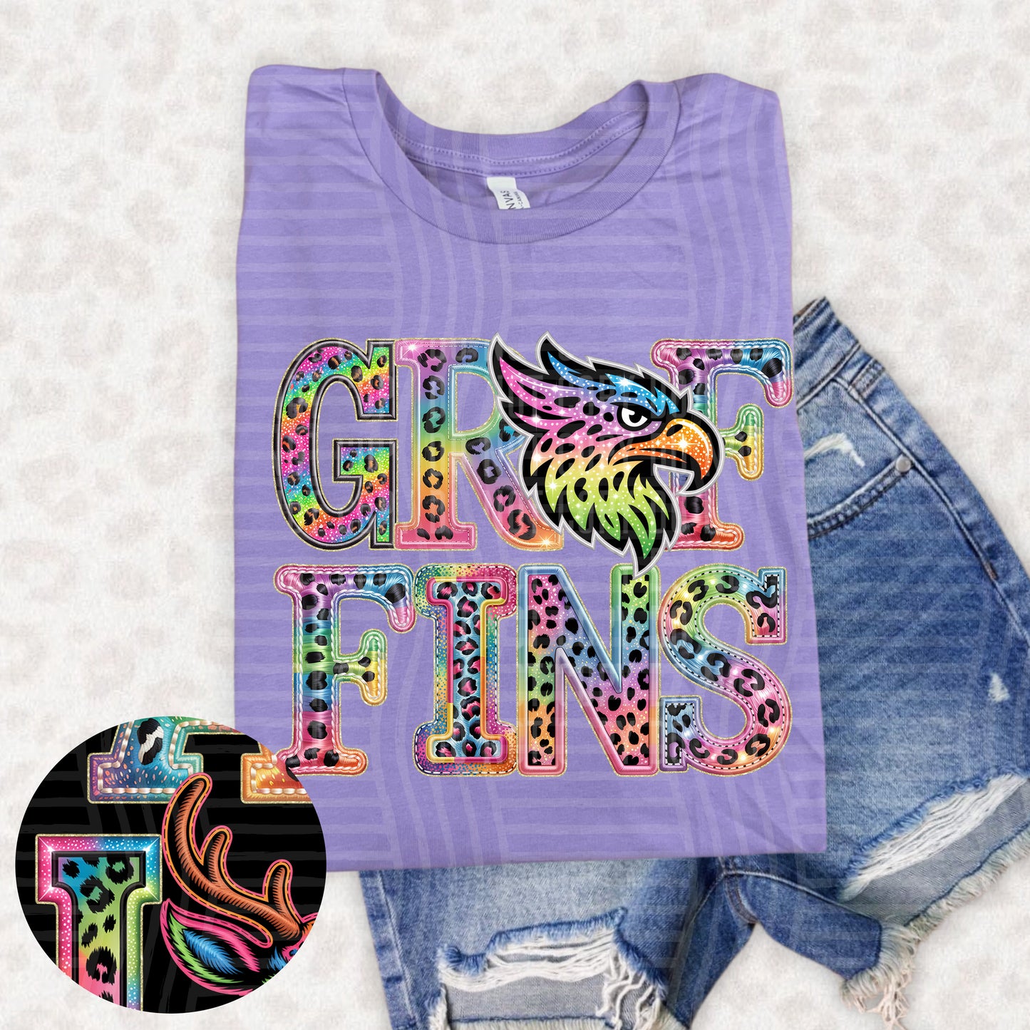 Griffins (pink neon leopard)