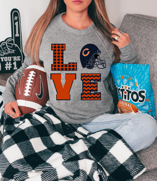 Love with Chicago bears helmet