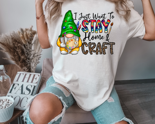 I just want to stay home and craft