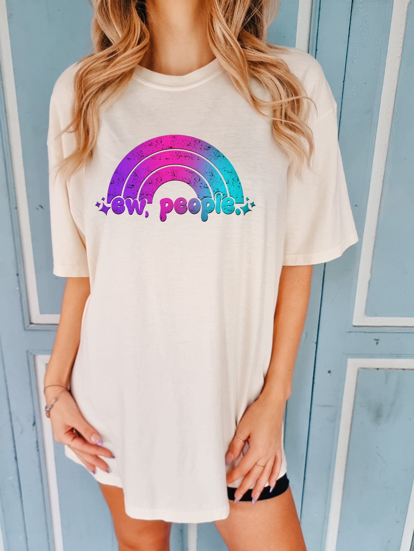 Ew people - blue, purple, and pink