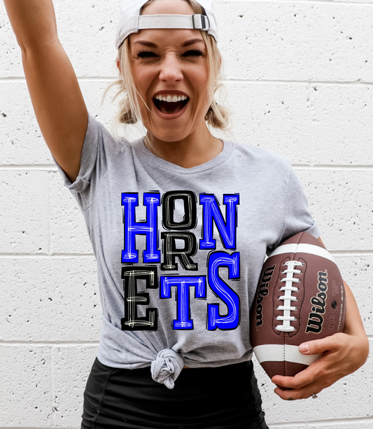 Hornets (BLK/ROYAL) - DTF Print