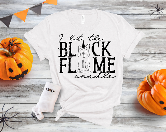I lit the black flame candle-white candle