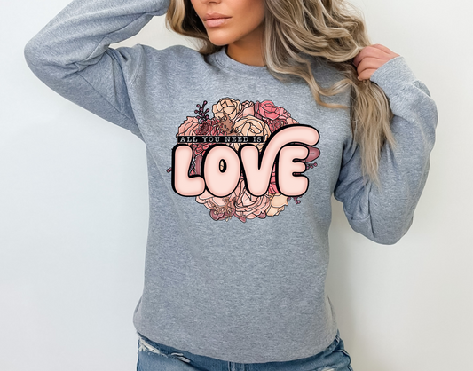 All You Need Is Love – Flowers/Pink Roses