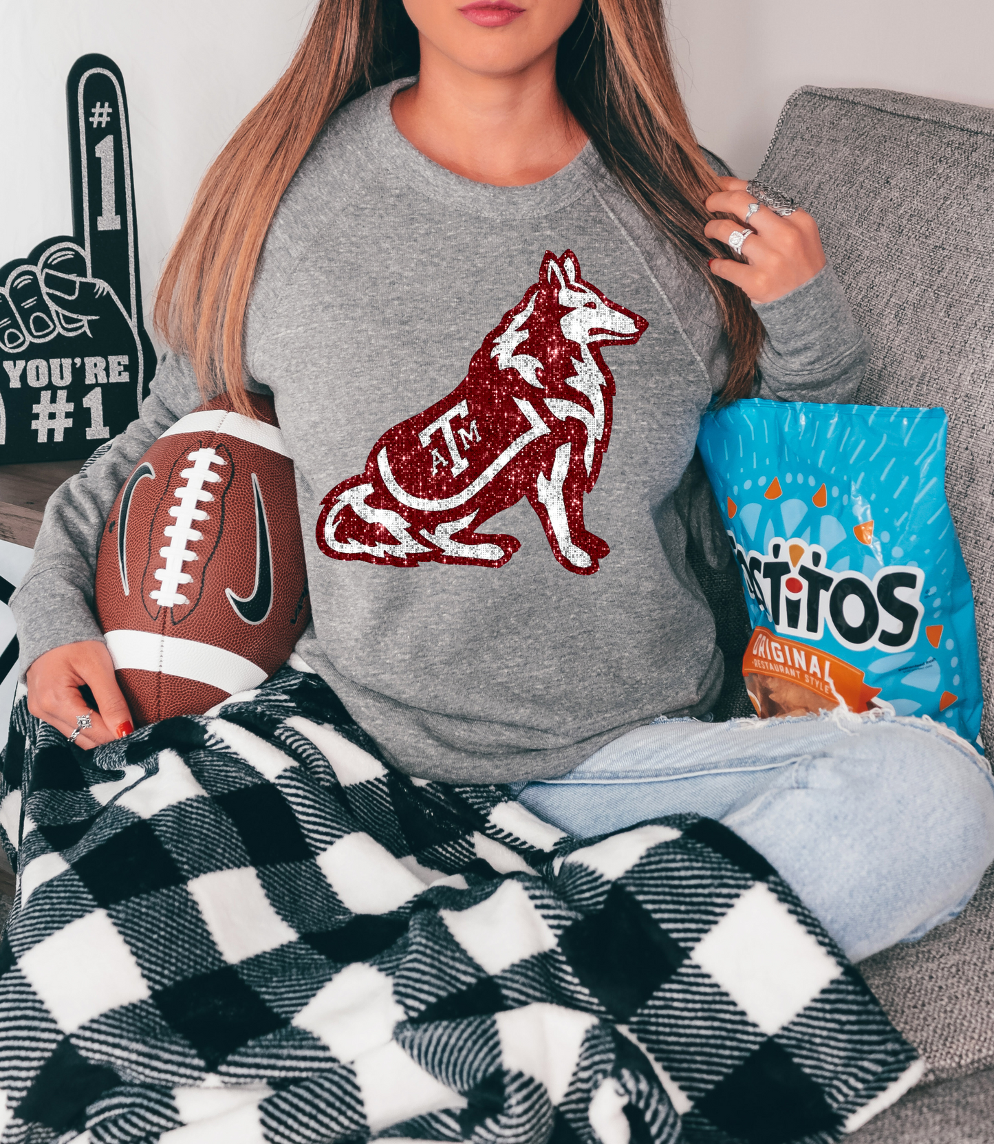 A&M Aggies Mascot GLITTER - DTF Print