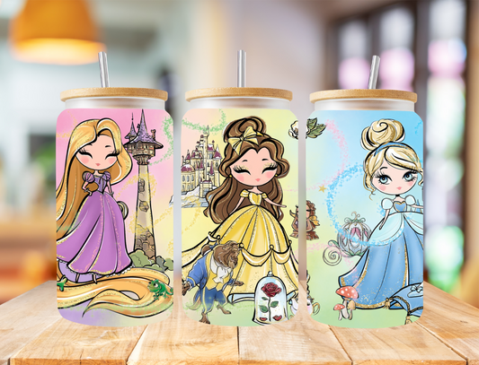 Rapunzel, Belle and Cinderella - UV Libby Wrap