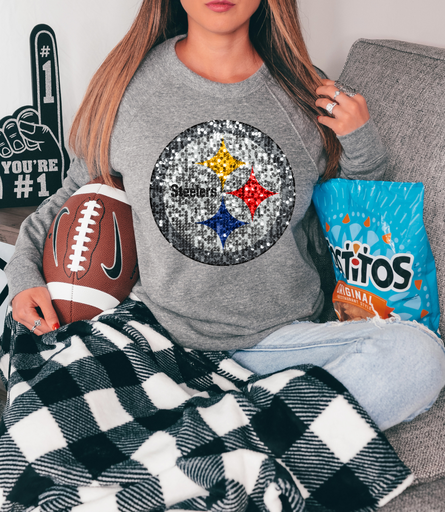 Steelers logo - faux sequin