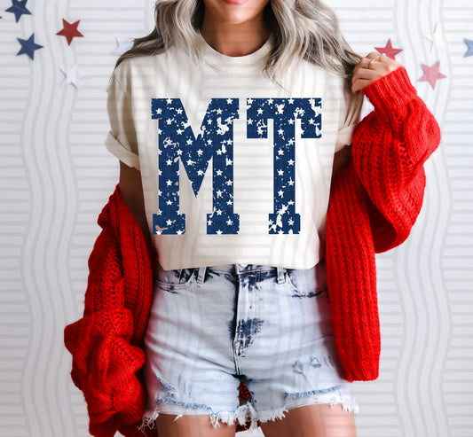 MT BLUE WITH STARS & DISTRESSED