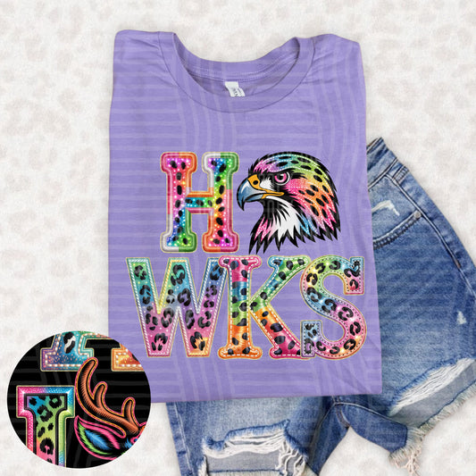 Hawks (pink neon leopard)