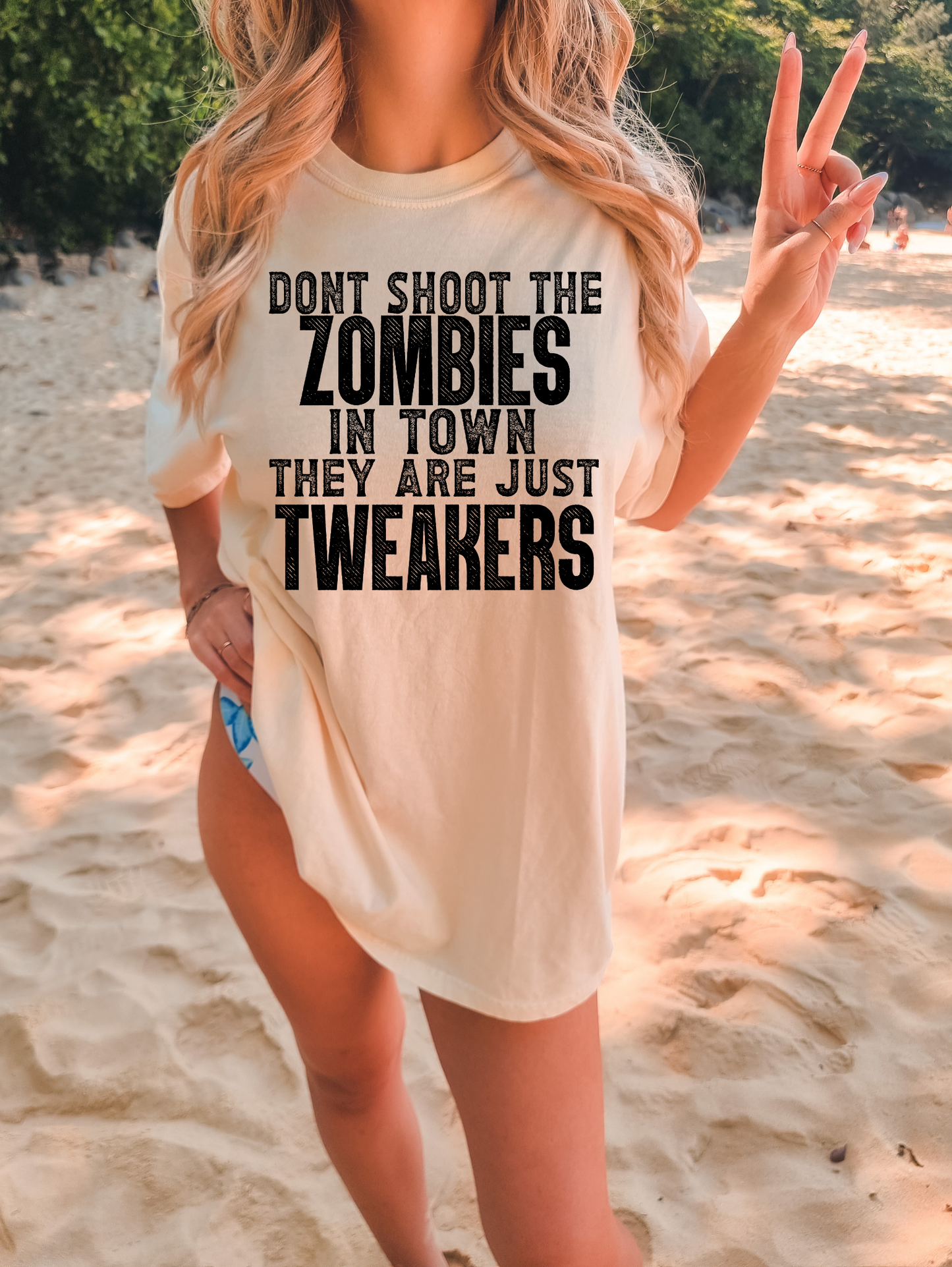 Don't shoot the zombies in town