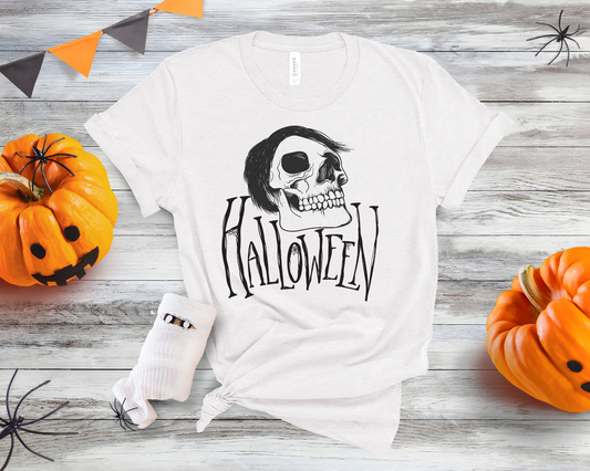 Halloween, skull with hair