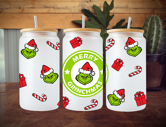 Merry Grinchmas Coffee Circle GREEN - UV Libby Wrap