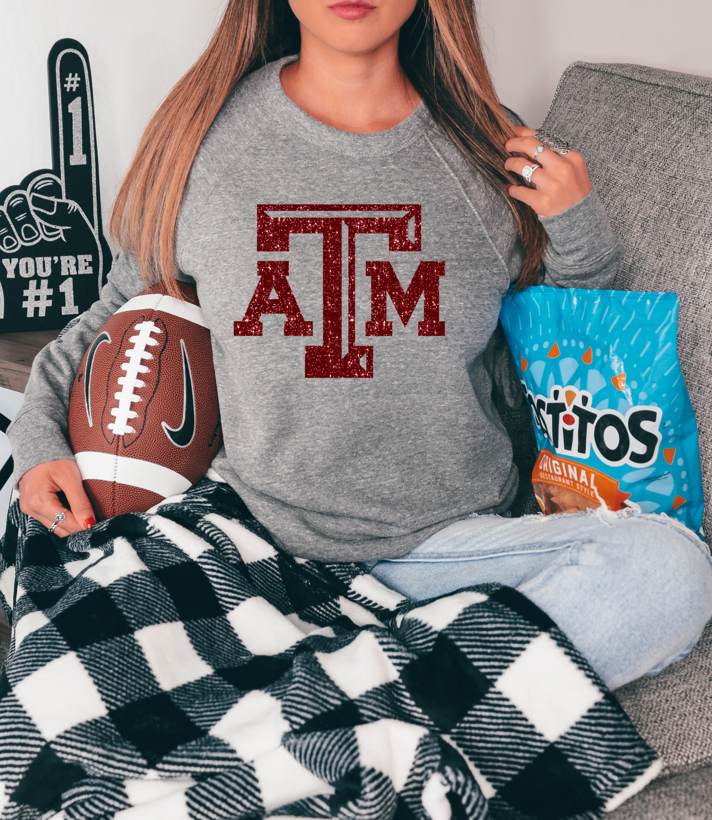 T A&M  GLITTER - DTF Print