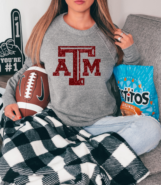 T A&M  GLITTER - DTF Print