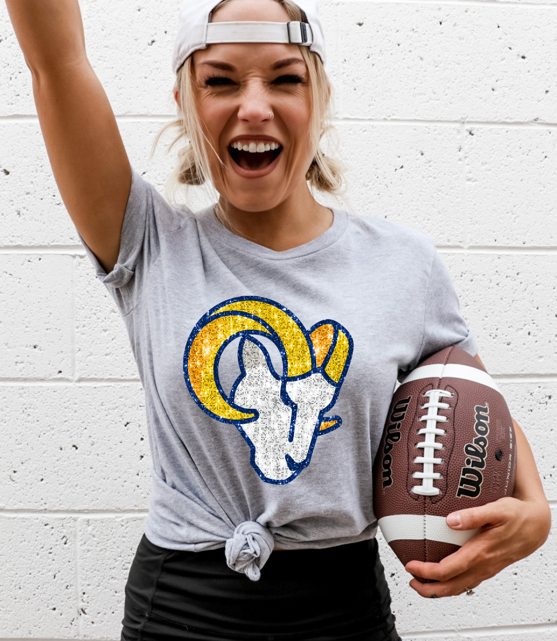 Rams Logo GLITTER - DTF Print – Earthline Customs